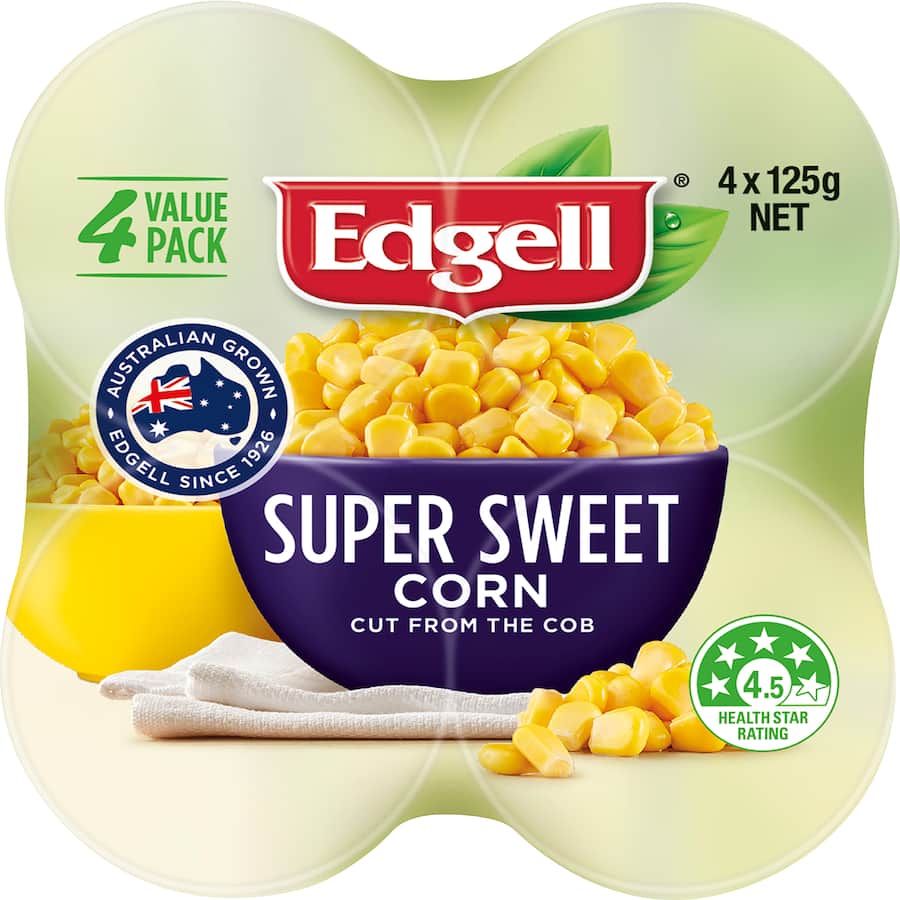 Edgell Corn Kernels Super Sweet 4 pack 500g