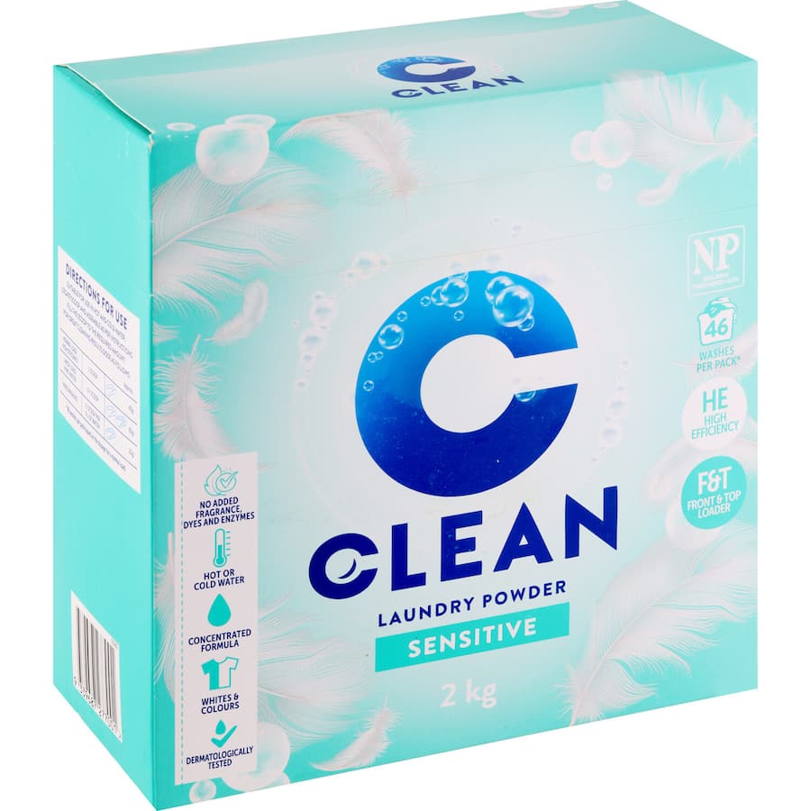 Clean Laundry Powder Sensitive - 2kg