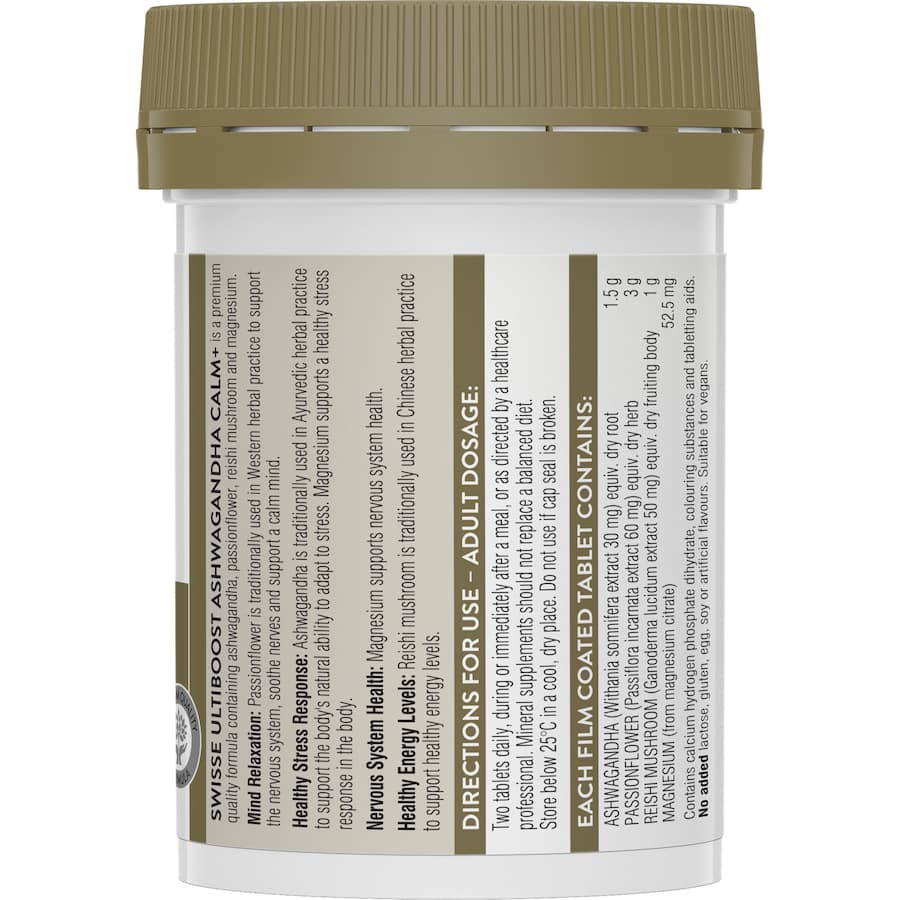 Swisse Ultiboost Ashwagandha Calm+ Tablets 60pack