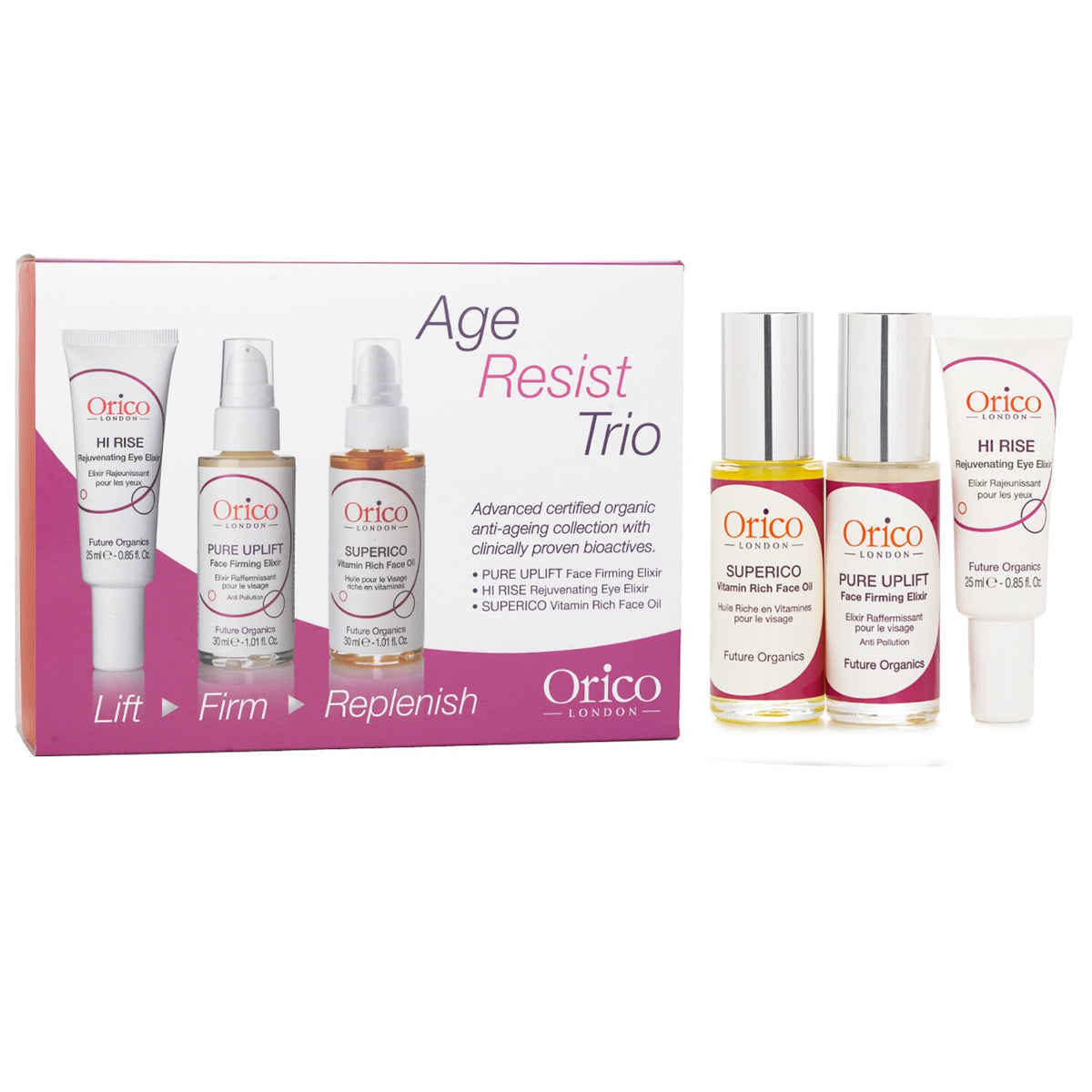 Orico London - Age Resist Trio: Face Oil 30ml/1.01oz + Firming Elixir 30ml/1.01o