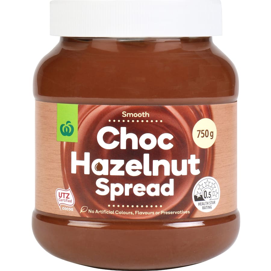 Woolworths Hazelnut Spread Chocolate 750g