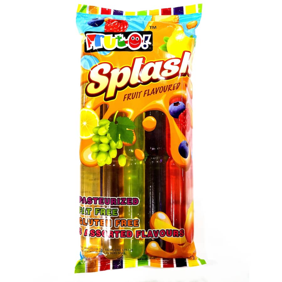 Frut O Splash Ice Pops Fruit Flavoured 750ml 10pack
