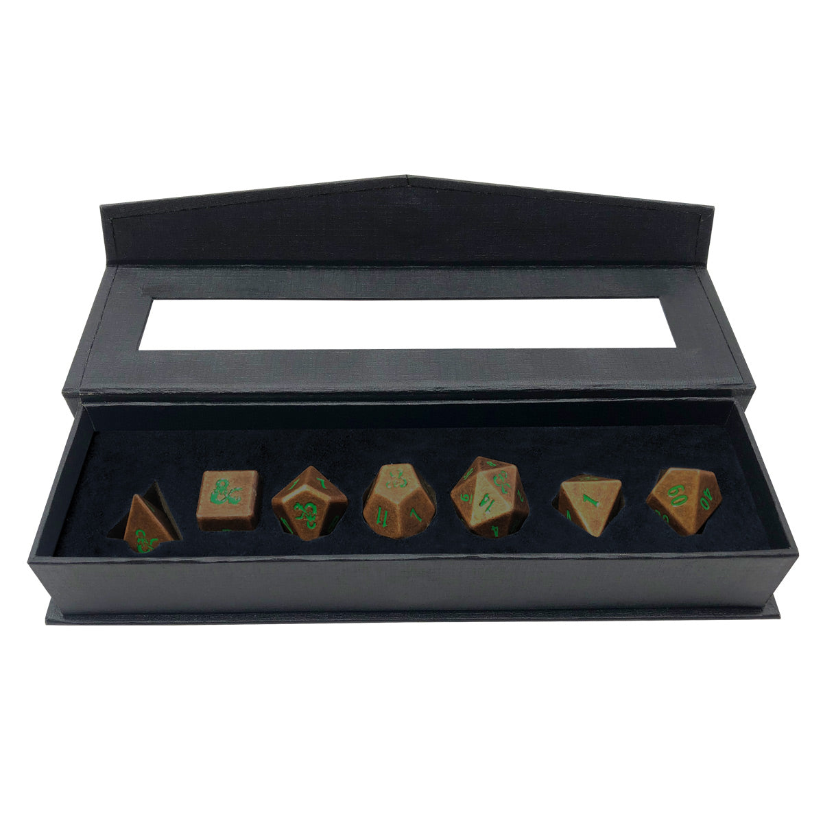 Ultra Pro: UP18781 D&D Heavy Metal 7 RPG Feywild Copper and Green Dice Set