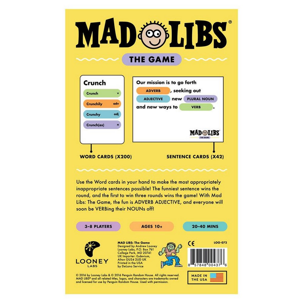 Mad Libs The Game - Board Game