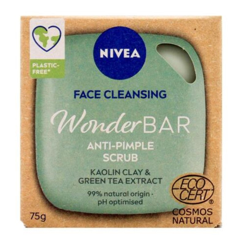 NIVEA Face Cleansing Wonder Bar Anti Pimple Scrub 75g - Pack of 8