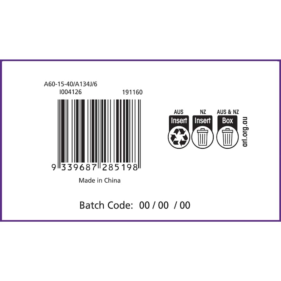 Olsent Led Light Bulb Gls Bayonet 15w 1700lm Cw 2pack