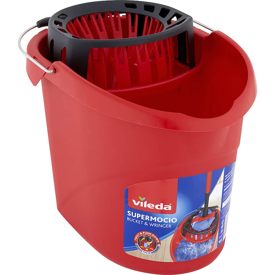 Vileda Supermocio Power Press Bucket & Wringer - Each