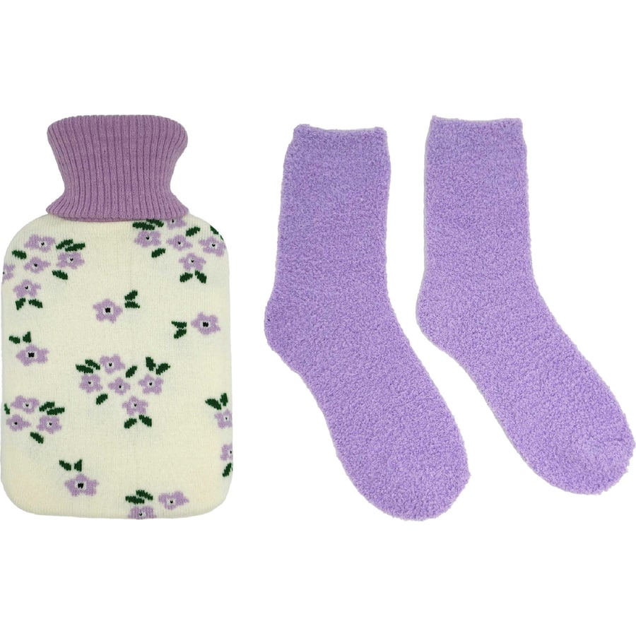 Cozy & Co Hot Water Bottle With Socks Each 800mL