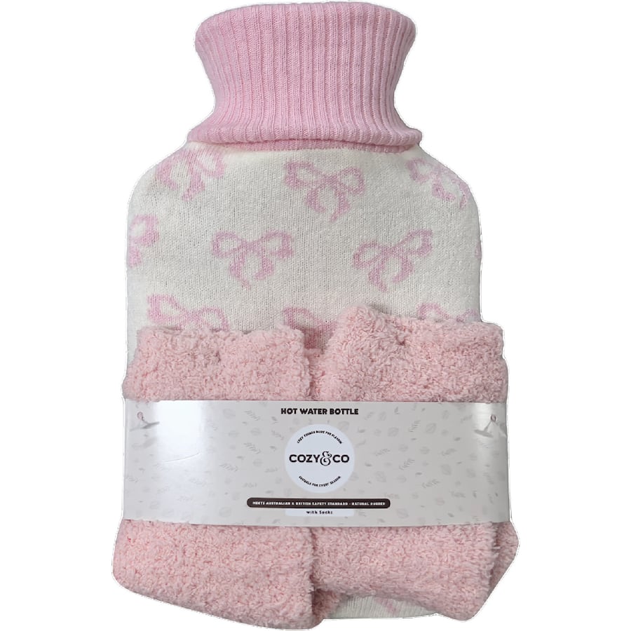 Cozy & Co Hot Water Bottle With Socks Each 800mL