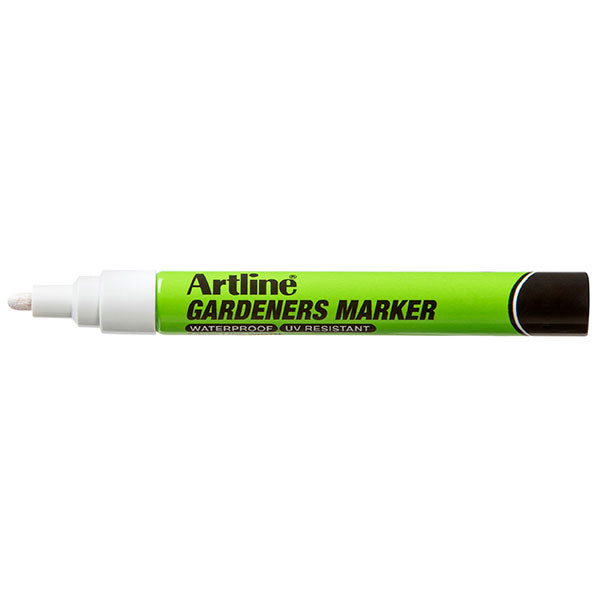 Artline Gardeners Marker White box of 12, perfect for labeling plants with bold, permanent, waterproof ink.