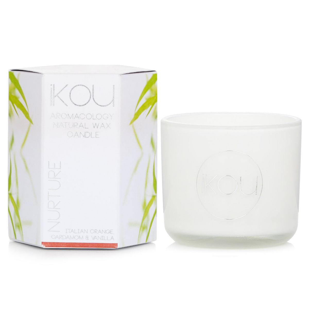 iKOU - Eco-Luxury Aromacology Natural Wax Candle Glass - Nurture (Italian Orange
