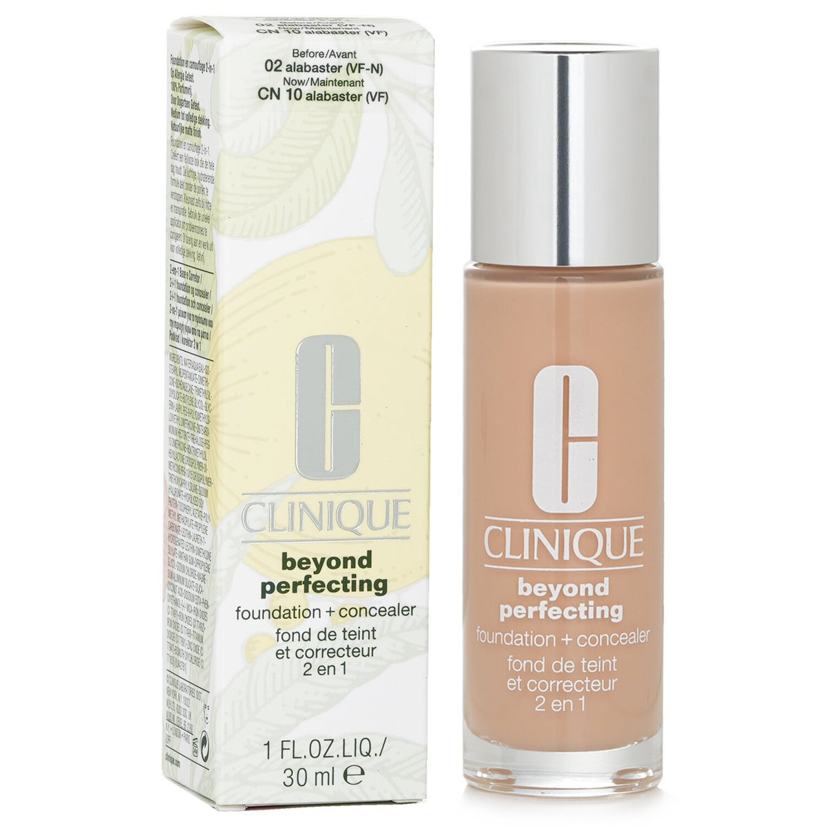 Clinique - Beyond Perfecting Foundation & Concealer - # 02 Alabaster (VF-N) - 3
