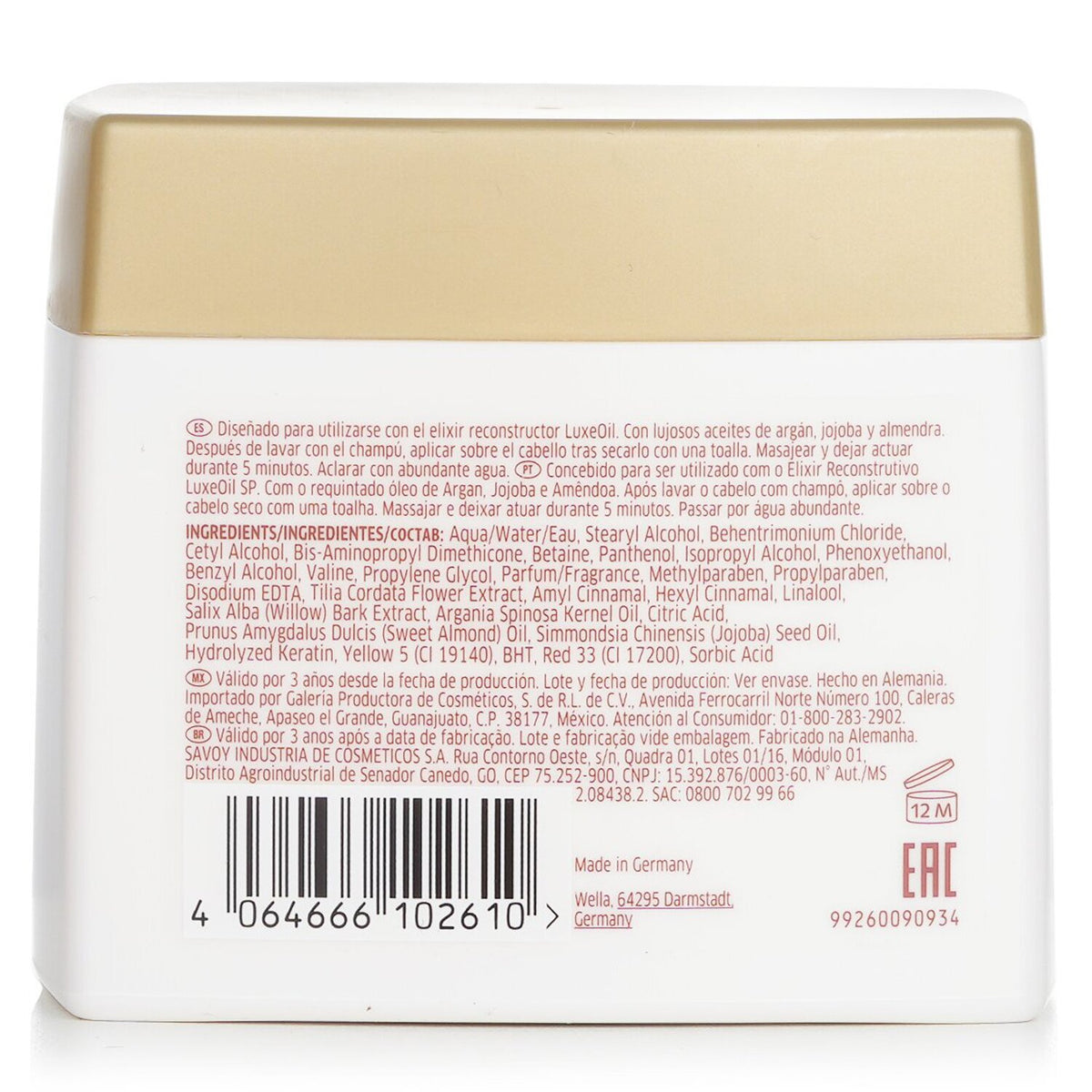 Wella SP Luxe Oil Keratin Restore Mask (Reconstructs Hair Fiber) 400ml/13.5oz