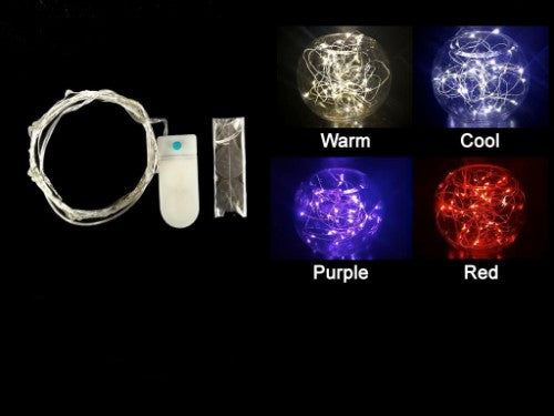 Silver String Christmas Lights - 3m (Warm)
