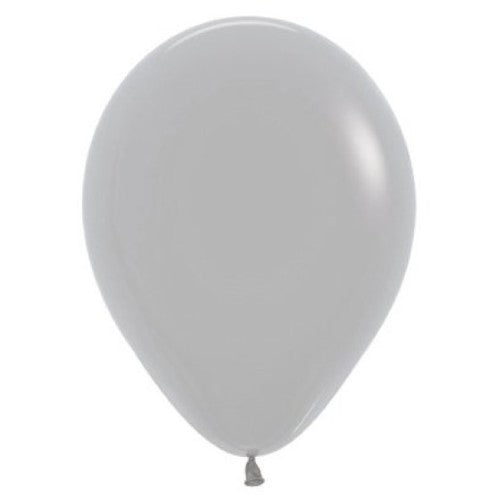 Pack of 50 Sempertex 30cm fashion grey latex balloons, perfect for elegant decorations at any event.