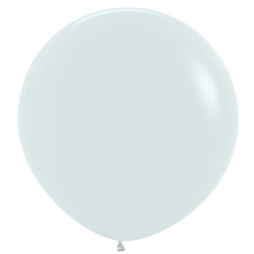 Pack of 10 elegant 60cm white latex balloons, perfect for events, weddings, and celebrations, offering versatility and durability.