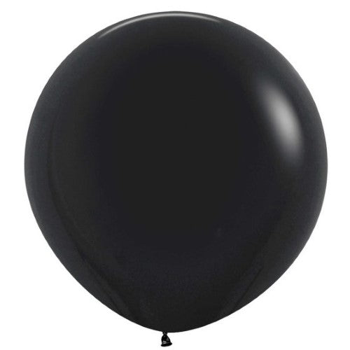 Pack of 10 durable 60cm fashion black latex balloons for elegant celebrations and stylish decorations.