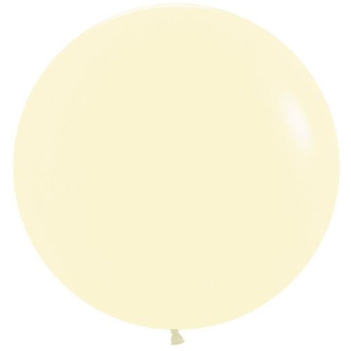 Pack of 10 Sempertex pastel matte yellow balloons, 60cm, perfect for vibrant party decorations and celebrations.