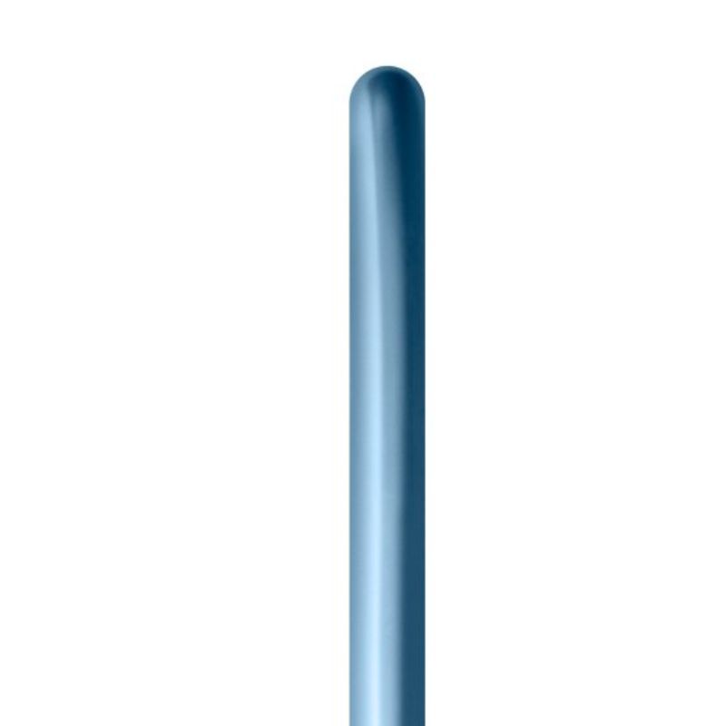 Set of 50 Sempertex 260T Metallic Reflex Blue balloons, perfect for vibrant party decor and stunning displays.