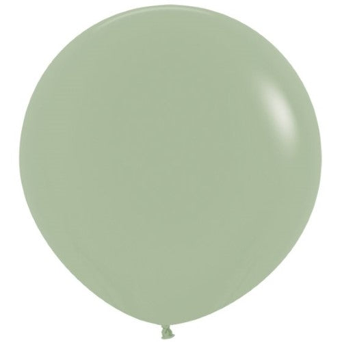 Pack of 10 Sempertex 60cm eucalyptus latex balloons, ideal for parties and celebrations with a touch of elegance.