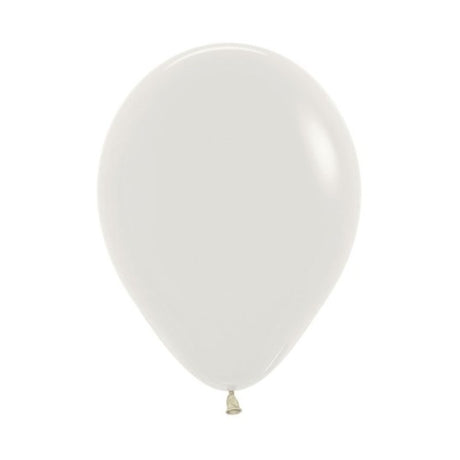 Pack of 50 Sempertex 12cm pastel dusk cream latex balloons for elegant party decorations and bouquets.