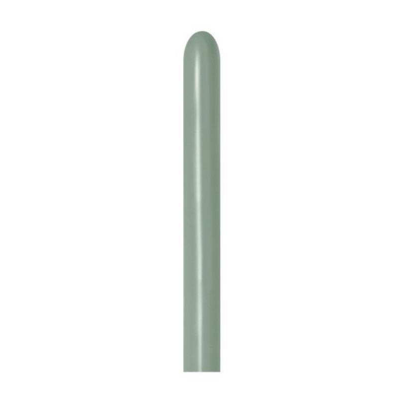 Pastel Dusk Laurel Green latex balloons in a 50-pack, perfect for elegant celebrations and lasting helium retention.