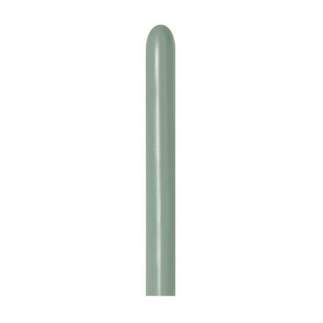 Pastel Dusk Laurel Green latex balloons in a 50-pack, perfect for elegant celebrations and lasting helium retention.