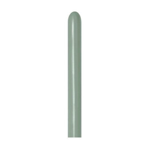 Pack of 100 Sempertex pastel dusk laurel green latex balloons, perfect for elegant celebrations and festive decor.