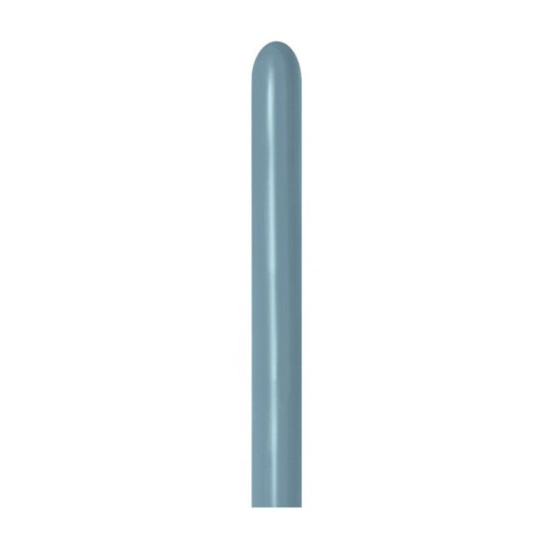 Pack of 50 Sempertex pastel dusk blue latex balloons, perfect for decorating parties and events with vibrant color.