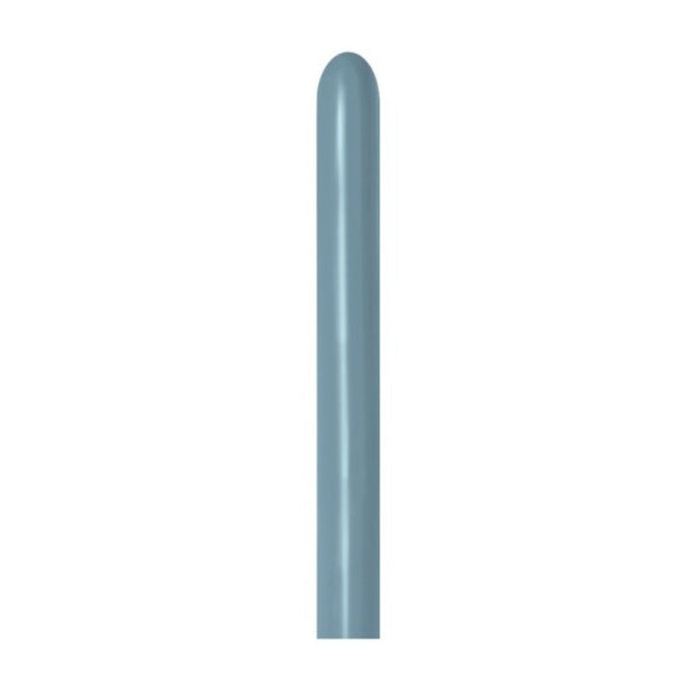 Pack of 50 Sempertex pastel dusk blue latex balloons, perfect for decorating parties and events with vibrant color.
