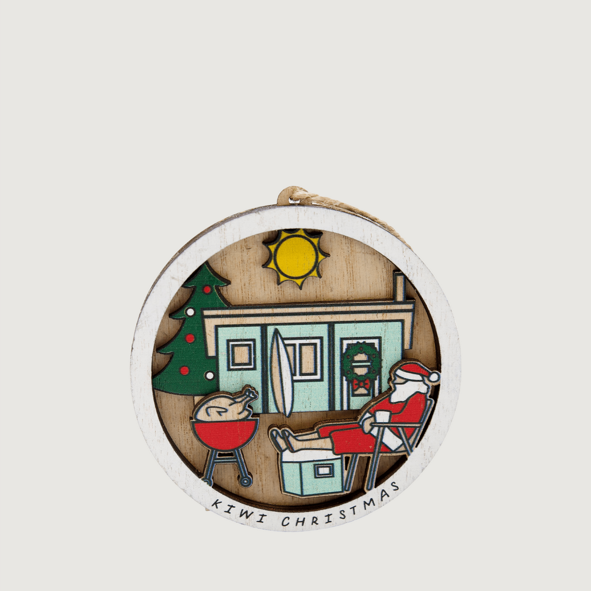Moana Road - Kiwiana Christmas Decorations - NZ Bach - Set of 5