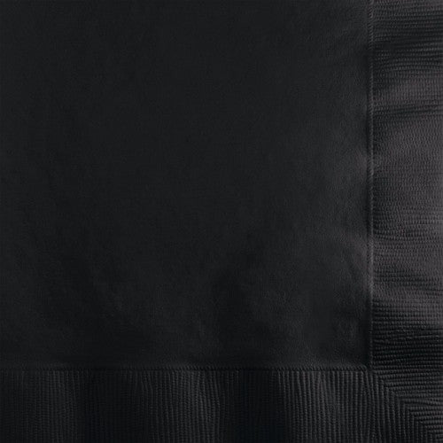 Black Velvet Beverage Napkins - Pack of 50
