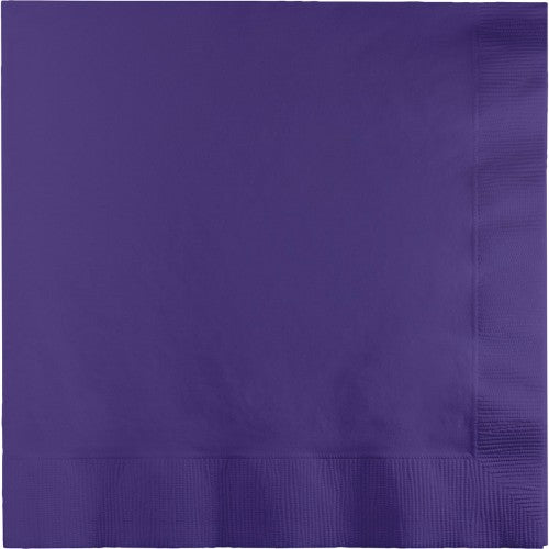 Purple Beverage Napkins - Pack of 50