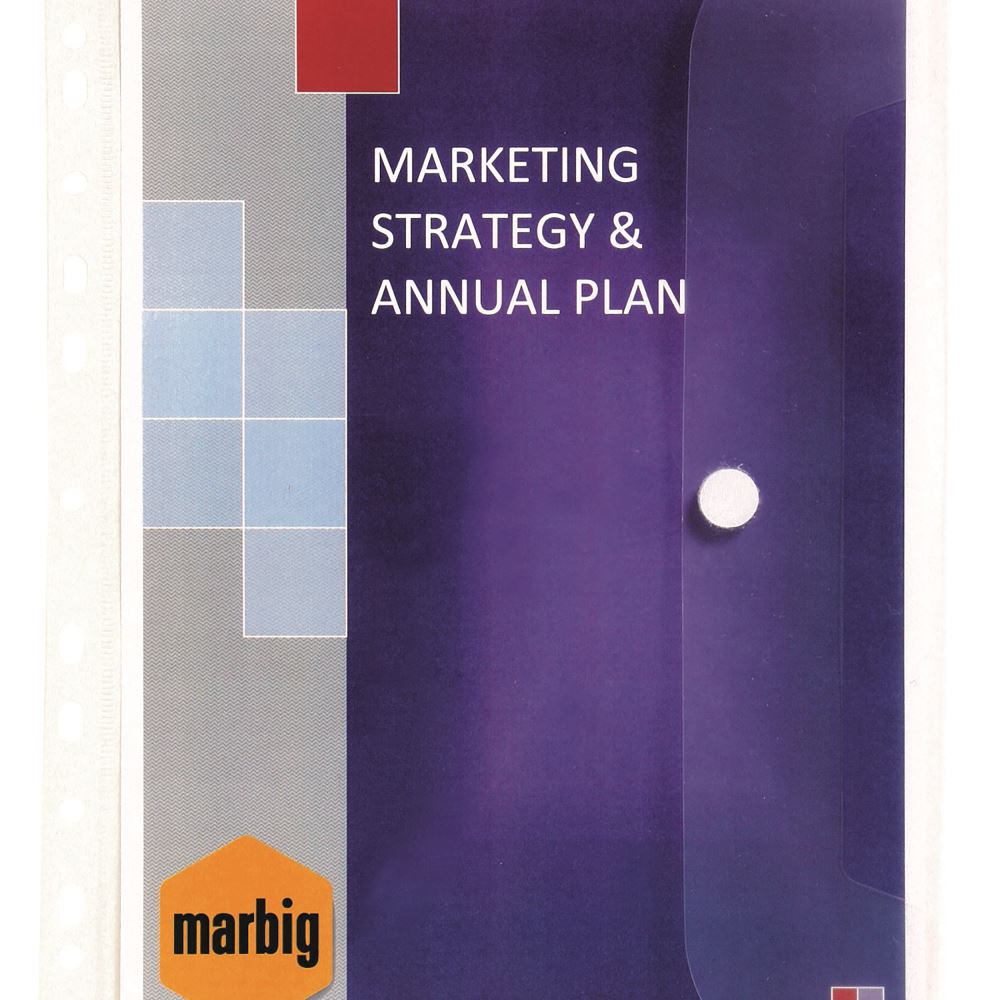 Clear A4 binder wallet with fastener, holds up to 50 sheets for easy document organization and protection.