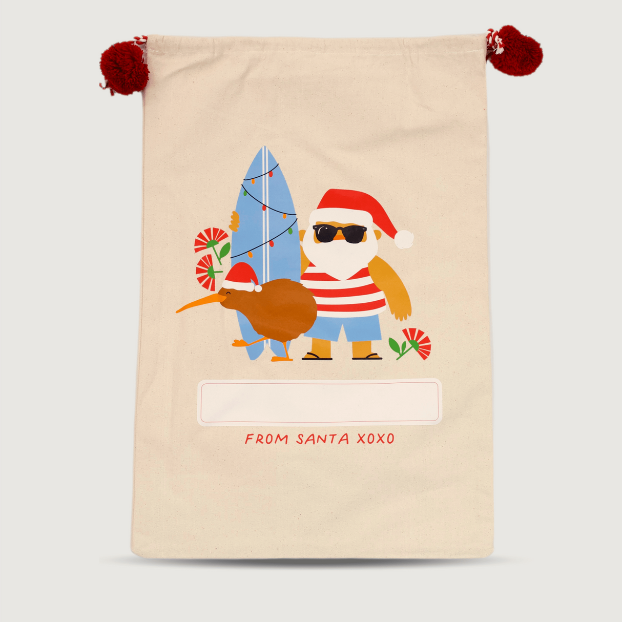 Moana Road - Santa Sack - Surfing Santa - Pack of 6