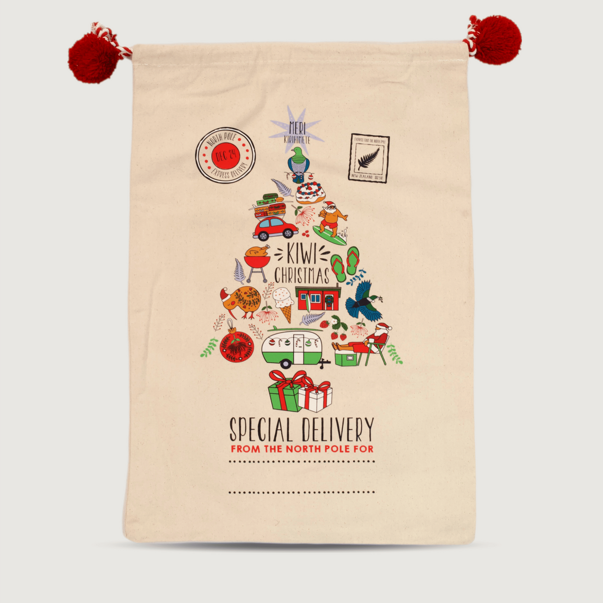 Moana Road - Santa Sack - North Pole - Pack of 6