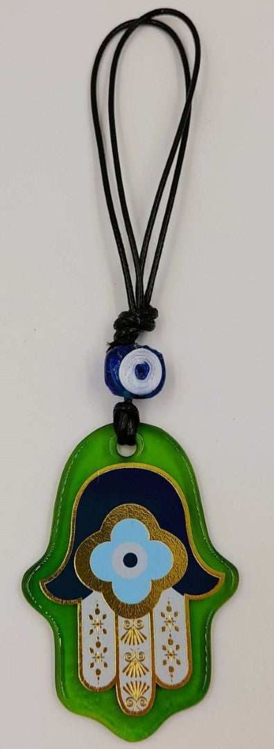Wall Hanging - Turkish Glass Hamsa with Evil Eye (Set of 3 Assorted)