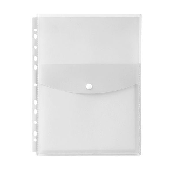 Clear top-open binder pocket for organizing documents, fits 2-4 ring binders, part of vibrant Marbig summer colors.