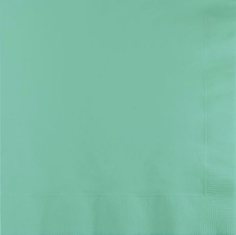 Fresh Mint Green 2-ply luncheon napkins, 33cm x 33cm, pack of 50, perfect for stylish dining and eco-friendly table decor.
