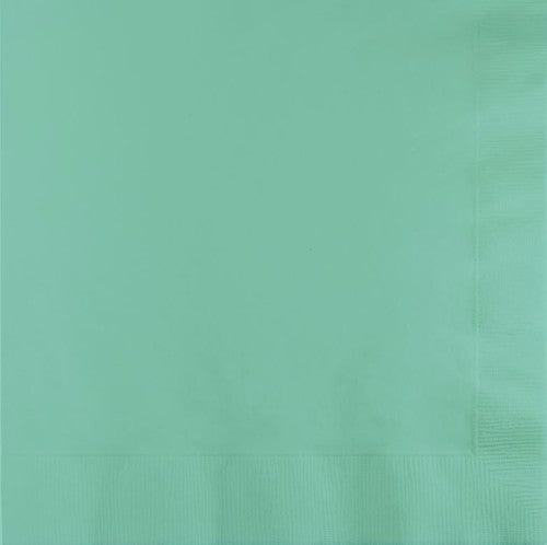 Fresh Mint Green 2-ply luncheon napkins, 33cm x 33cm, pack of 50, perfect for stylish dining and eco-friendly table decor.