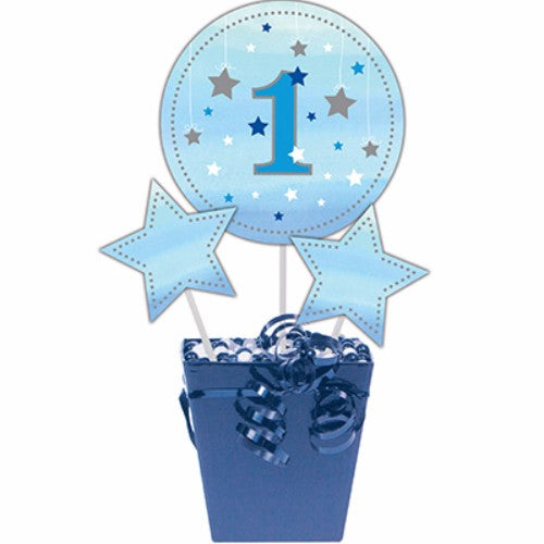 One Little Star Boy Centrepiece Sticks 1st Birthday - Pack of 3