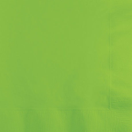 Vibrant Fresh Lime Luncheon Napkins, pack of 50, 2-ply, 33cm x 33cm, perfect for stylish dining and cleanup.