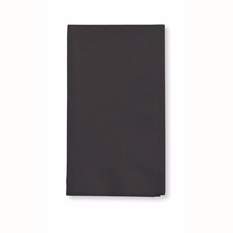 Luxurious black velvet dinner napkins, 40cm x 40cm, 2-ply, perfect for elegant dining occasions, pack of 50.