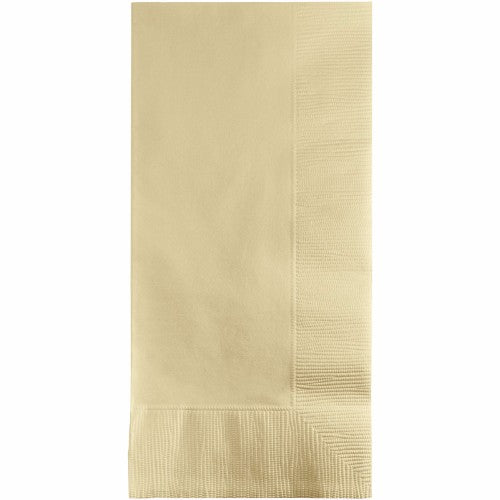Ivory Dinner Napkins, 40cm x 40cm, 2-ply pack of 50, perfect for elegant table settings and easy cleanup.