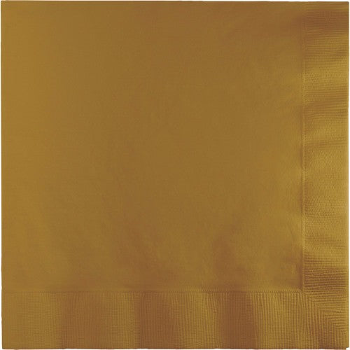 Glittering Gold Beverage Napkins - Pack of 50