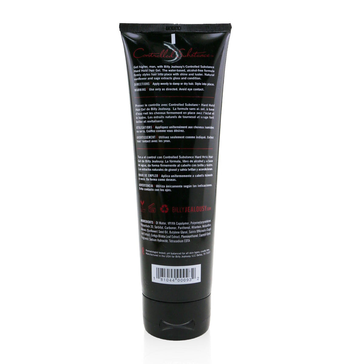 Billy Jealousy Controlled Substance Hard Hold Gel (High Shine) 250ml/8.4oz