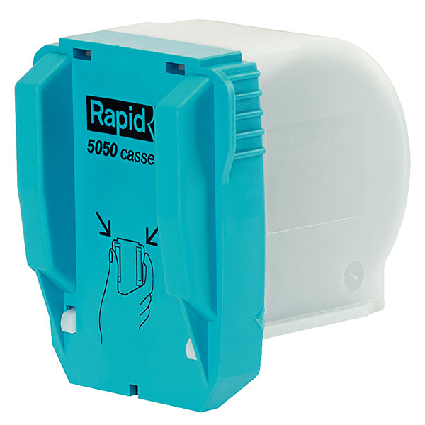 High-capacity Rapid Staple 5050 cartridge holds 5000 staples for efficient, jam-free stapling with the 5050E electric stapler.