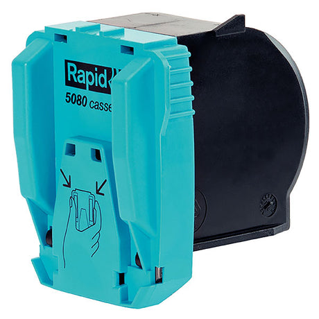 Rapid Staple 5080 cartridge for 5080E stapler, holds 5000 staples, easy loading for enhanced productivity.