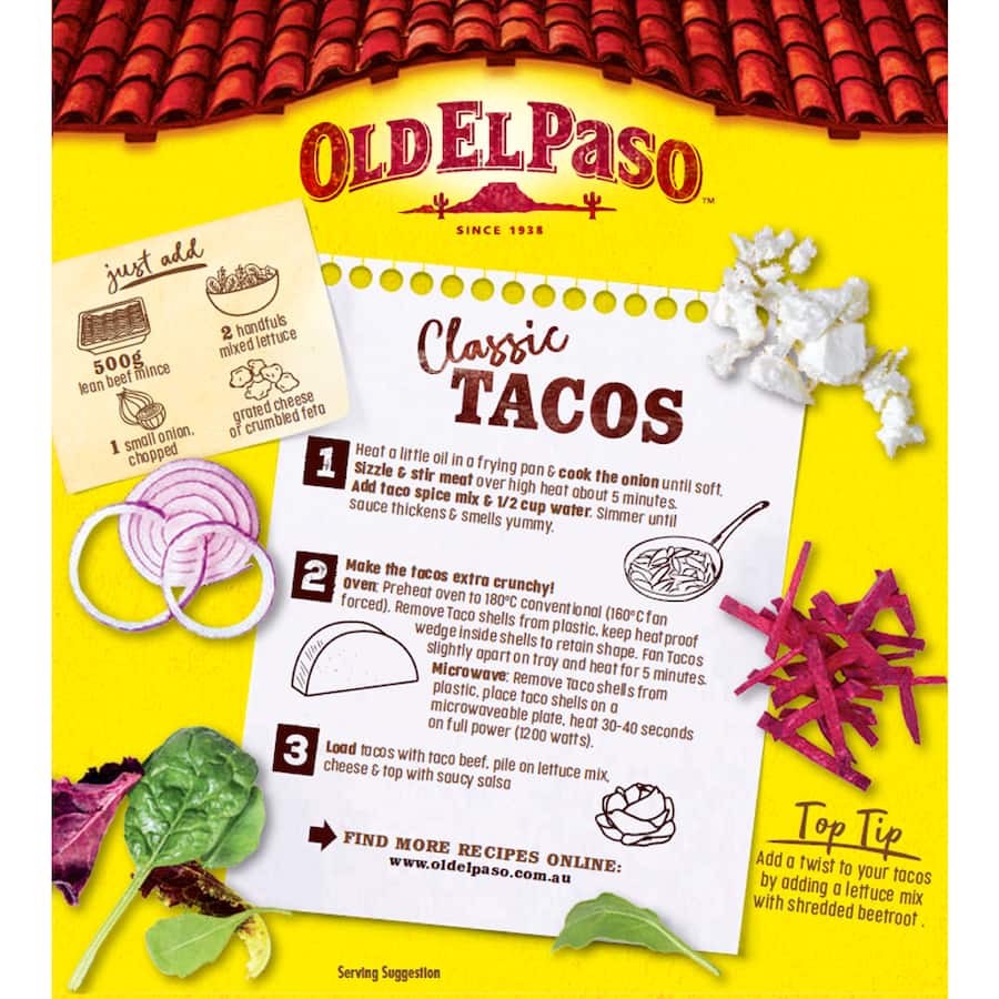 Old El Paso Mexican Jumbo Taco Kit 345g