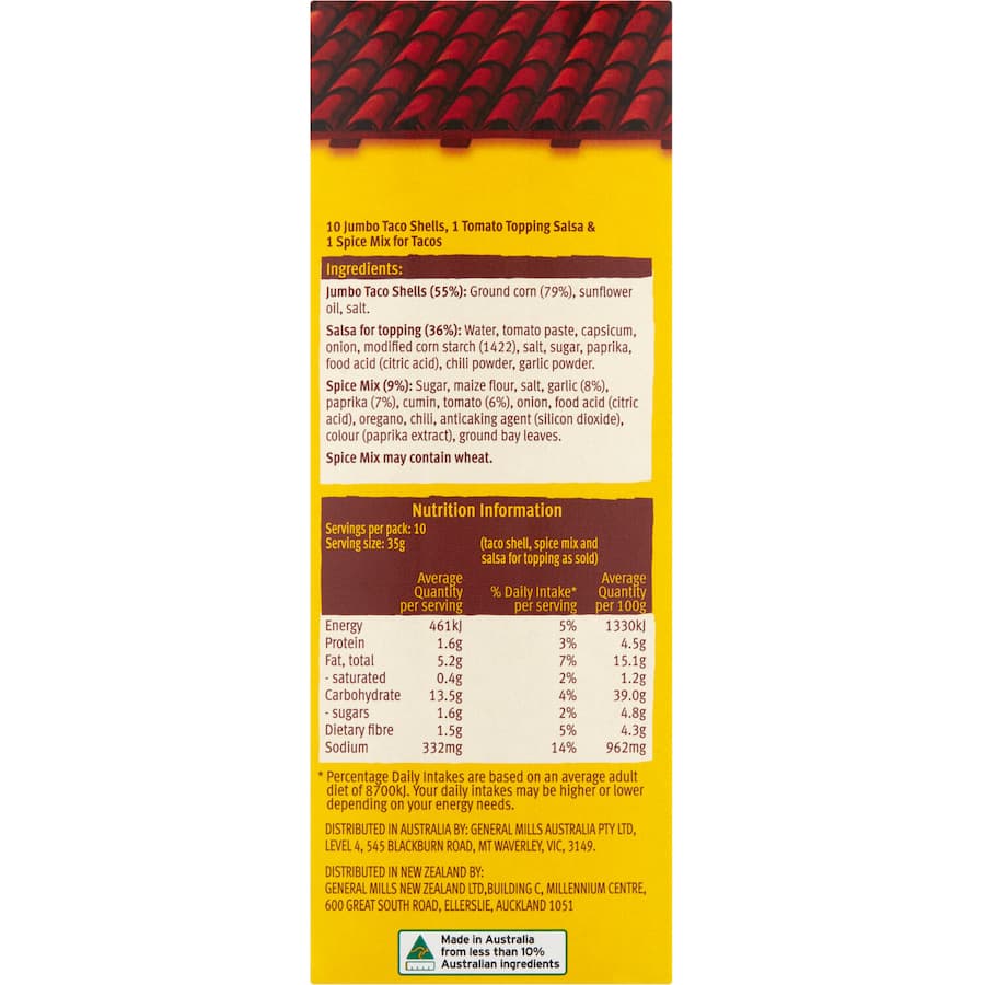 Old El Paso Mexican Jumbo Taco Kit 345g